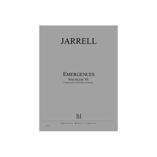 Jobert Jarrell - Emergences - Nachlese Vi Po - Violoncelle et Orchestre