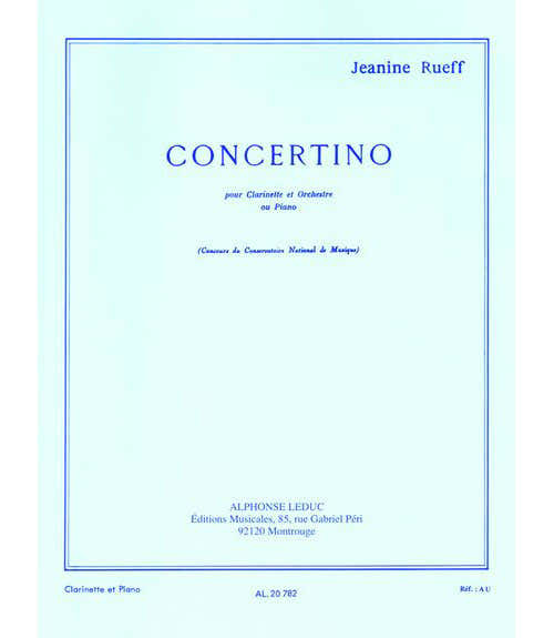 Rueff J. – Concertino Op.15 – Klarinet en piano