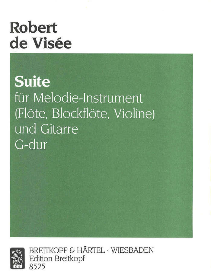 Visee Robert De - Suite G groot - Blokfluit Gitaar