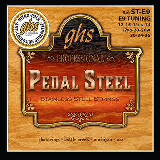 GHS FOLK STRINGS PEDAL STEEL STAINLESS STEEL PEDAL STEEL ST E9