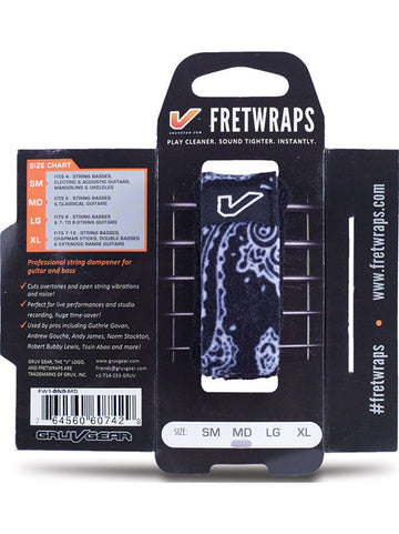 FretWraps Zwarte bandana - Extra Large