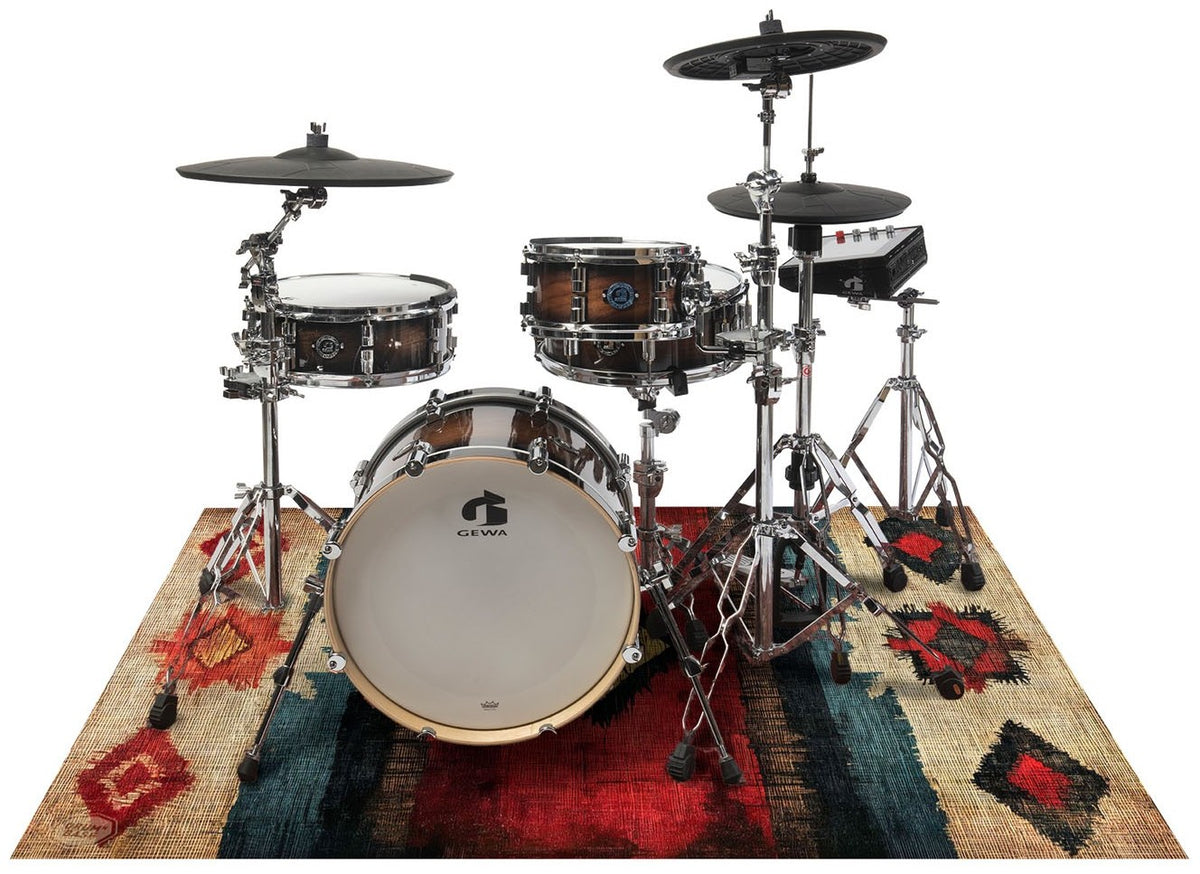 EART185-RED - Native American Podium- / Drummat 1.85 x 1.60m Antislip - Rood