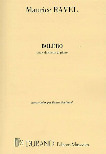RAVEL M. - BOLERO - KLARINET EN PIANO