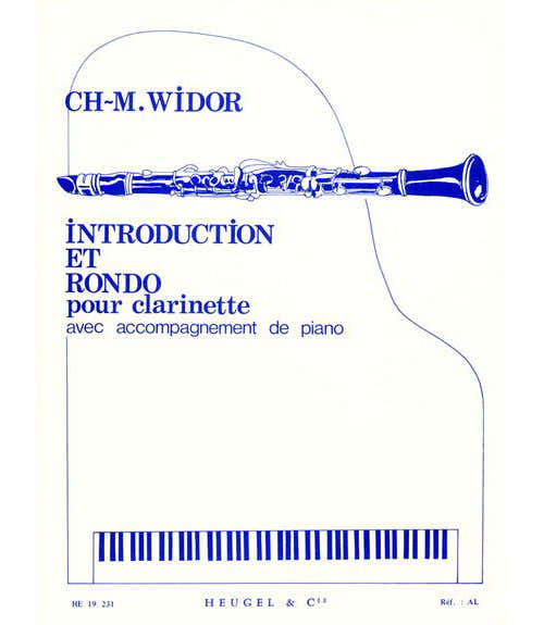 Heugel Widor CH. M. - Introduction et Rondo - Clarinette et Piano