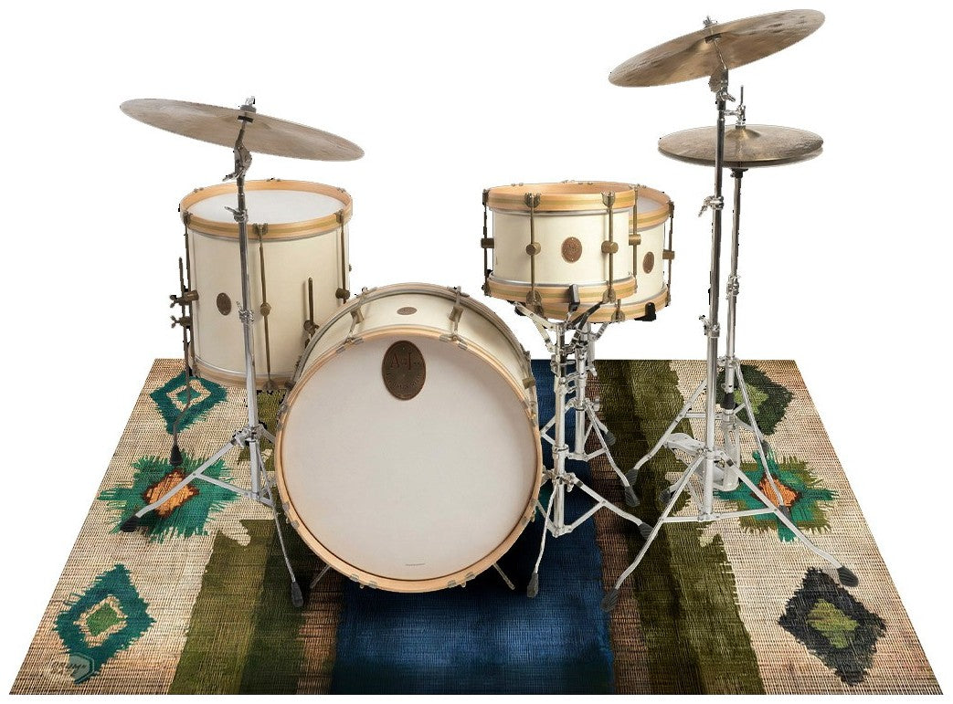 EART185-BLU - Native American Podium- / Drumtapijt 1.85 x 1.60m Antislip - Blauw