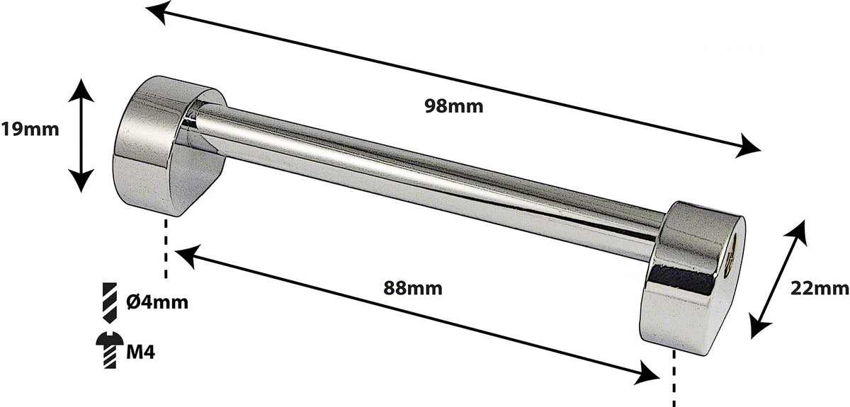 TL3D88 - TUBE LUG - 88MM - DOUBLE ENDED (X1)