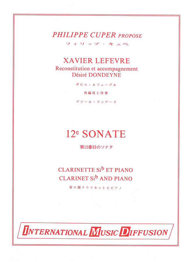Lefevre - 12° Sonate - Clarinette & Piano