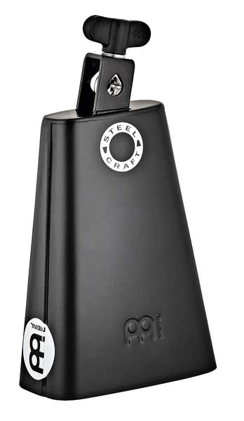 Meinl 7" Steel Craft Line Cowbell Black Powder Coated Big Mouth Low Pitch