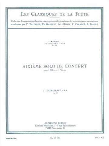 Demersseman J. - Sixieme Solo De Concert Op.82 - Flute