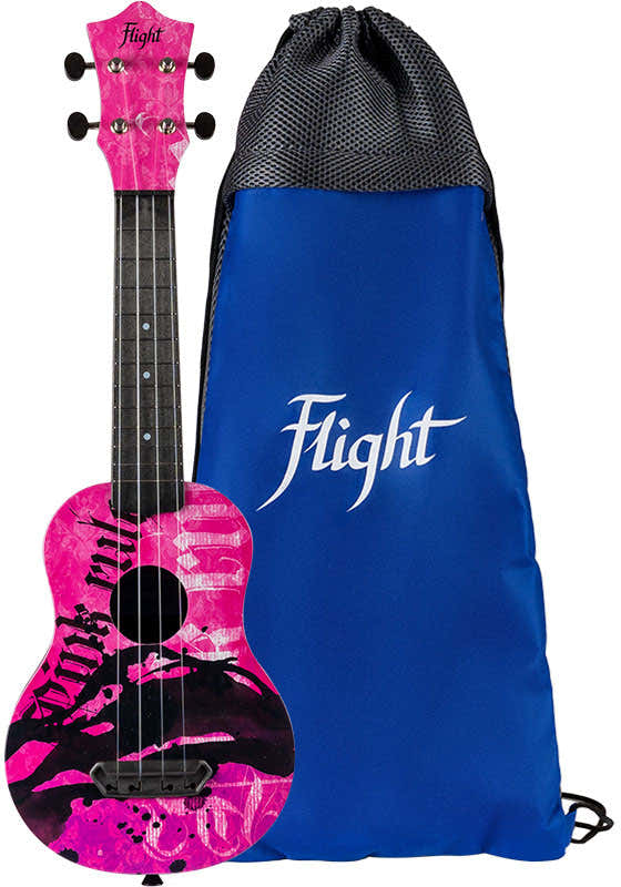 Ultra Travel Soprano Ukulele - Pink Rules -