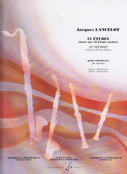 Billaudot Lancelot Jacques - 21 Etudes - Clarinette