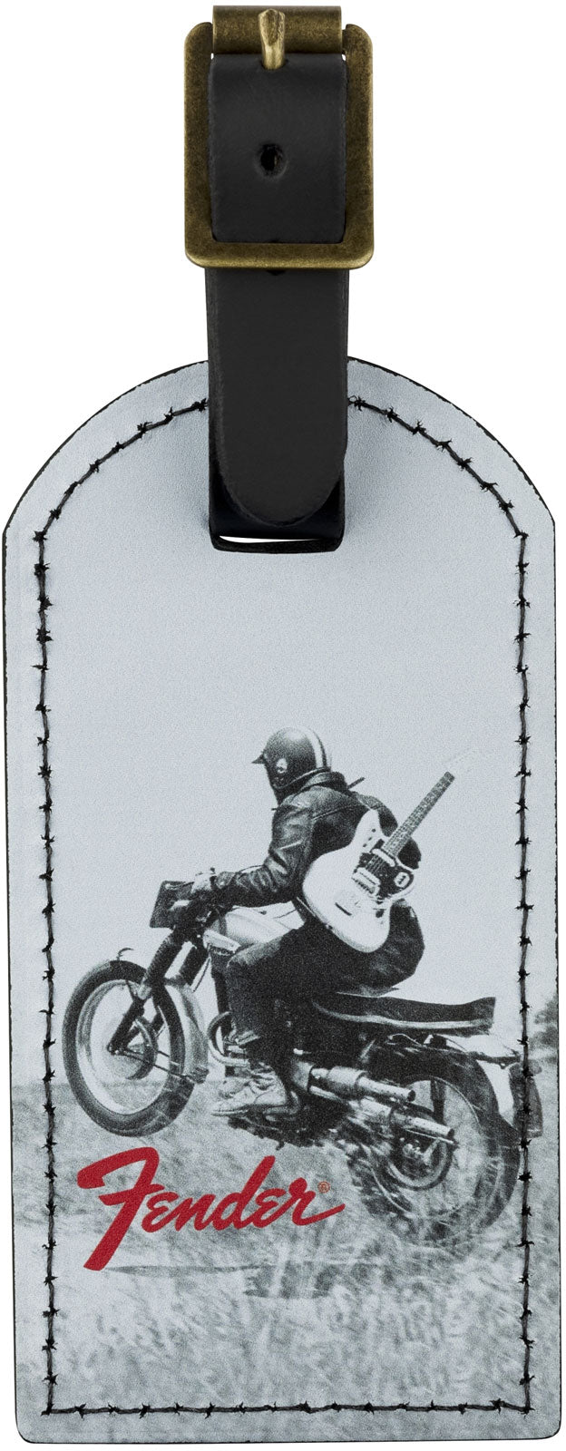 Fender Bagagelabel Vintage Advertentie Motorrijder