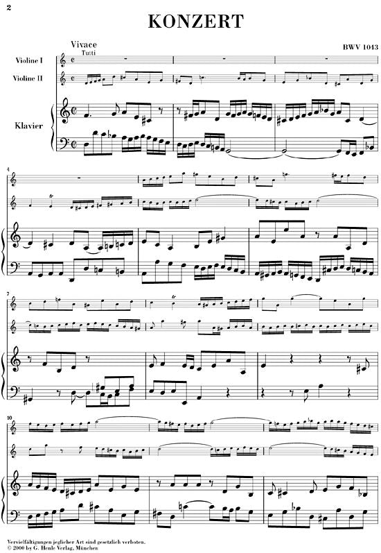 Bach J.S. - Concerto For 2 Violins And Orchestra D Minor BWV 1043