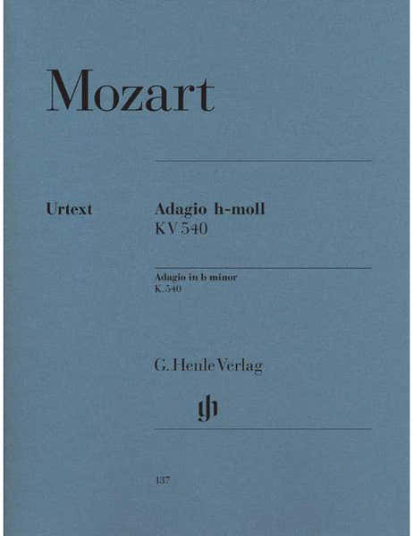 Henle Verlag Mozart - Adagio En Si Mineur KV 540 - Piano