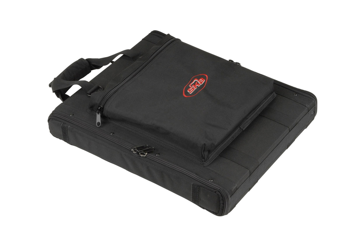 1SKB-SC191U - 1U SOFT RACK CASE STEEL RAILS HEAVY DUTY ZIPPERS OUTER POCKET SHOULDER STRAPS