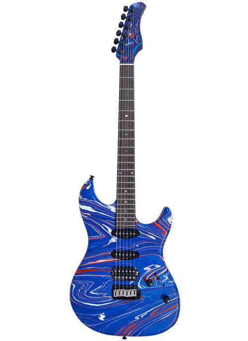 S7 SW RN Blauw wervelpatroon
