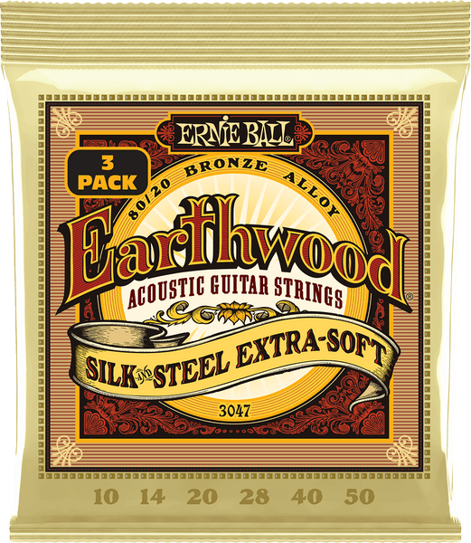 CORDES EARTHWOOD 80/20 BRONZE SILK&STEEL EXTRA SOFT 10-50 - PACK DE 3