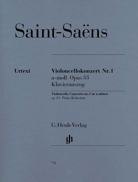 Henle Verlag SAINT-SAENS C. - CONCERTO FOR VIOLONCELLO AND ORCHESTRA NO. 1 A MINOR OP. 33