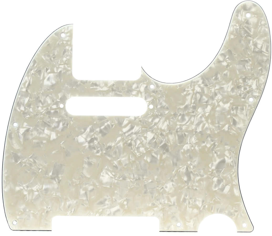 PICKGUARD TELE AGED WHITE PEARL
