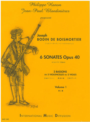 Boismortier - 6 Sonates Op 40 Vol 1 - 2 Bassons Ou 2 Cellos Ou 2 Violes