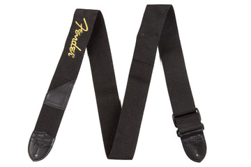 2" Zwarte polyesterband met geel logo