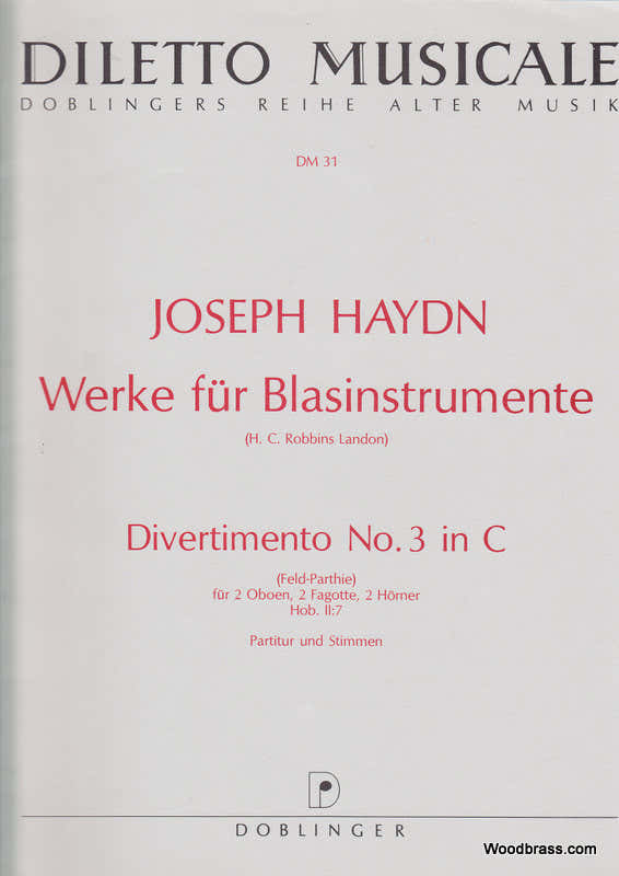 Haydn Joseph - Divertimento N°3 In C Hob.ii:7 - Dirigent & Partijen