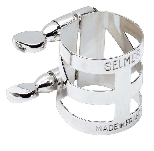 TENORSAXOFOONLIGATUUR VERZILVERD (METALEN MONDSTUK)