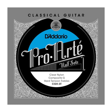 CGH-3T PRO-ARTE CLEAR NYLON SET OF 3 HIGH-PITCHED STRINGS FOR CLASSICAL GUITAR HIGH TENSION