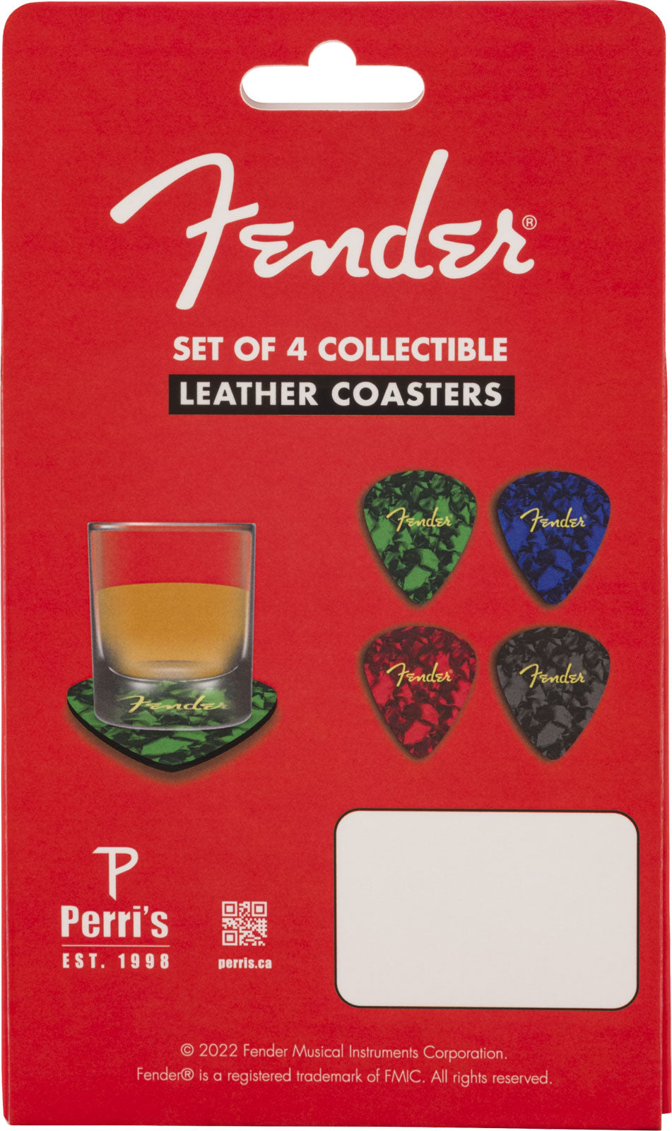 Onderzetters in Plectrumvorm met Logo Multicolor Set van 4