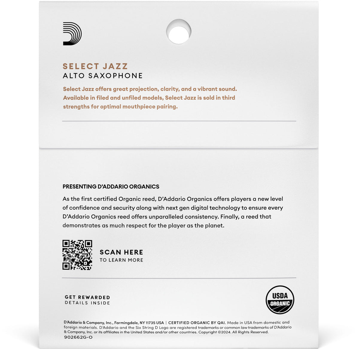 Organic Select Jazz Unfiled 2 Hard Alto Saxophone (x 3)