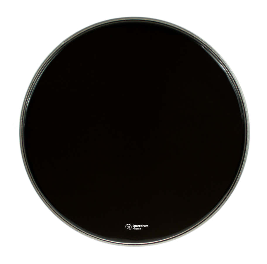 PK18DB-B - 18" POWERKICK DARK BLACK BD HEAD - 1-PLY + MUFFLER - 10 MIL