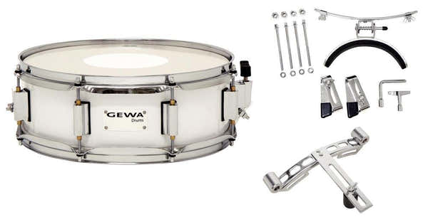 Gewa MARCHING SNARE DRUM - 14" x 5" BIRCH WHITE