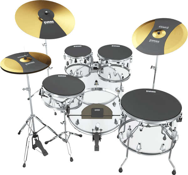 Evans SOSETSTD - Sound Off Dempmat Box Set Stage Rock 10 12 16 - 16/26 Bassdrum + Bekkens