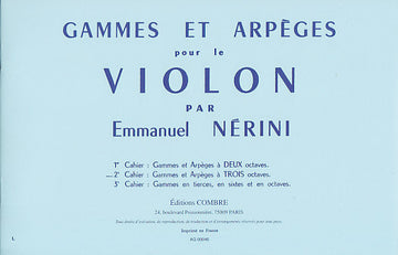 Nerini Emmanuel - Gammes et Arpeges Vol.2 - Violon