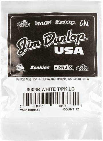 12 x Thumbpick White Large
