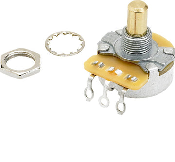 PURE VINTAGE 250K SOLID SHAFT POTENTIOMETER WITH MOUNTING HARDWARE