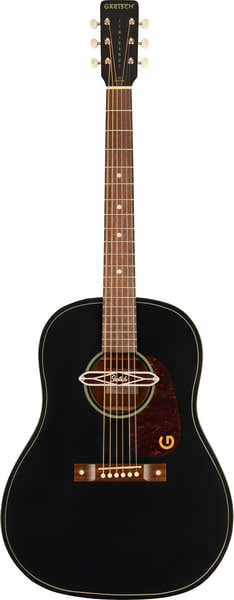 Gretsch Guitars Dreadnought Deltoluxe Signature Jim Dandy WN Black Top - Gereviseerd