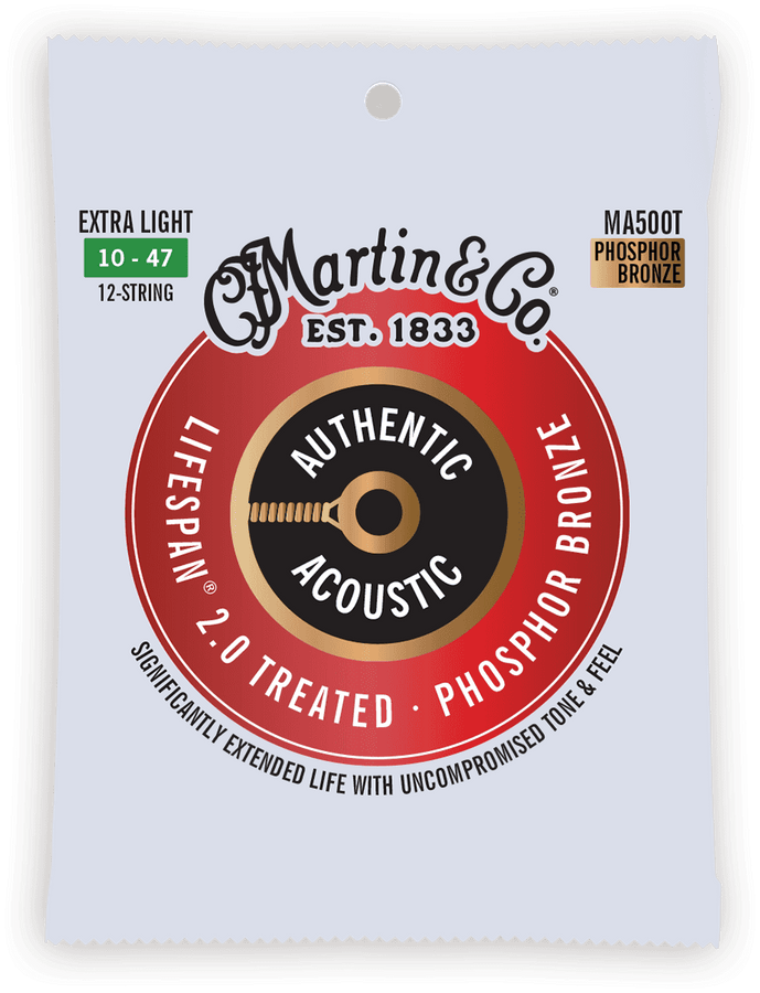 MA500T AUTHENTIC TREATED EXTRA LIGHT 92/8 PHOSPHOR BRONZE EX. LIGHT 10-14-23-30-39-47 12 STRINGS