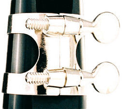 334N - Ligatuur Altsaxofoon Metaal Vernikkeld