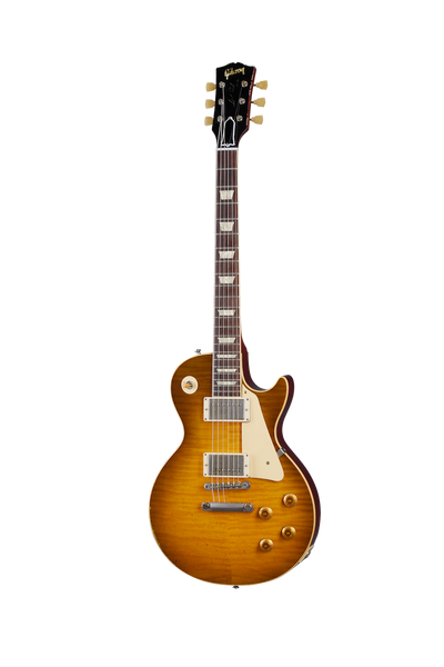Gibson Custom Les Paul Standard 1959 heruitgave zwaar verouderd Golden Poppy Burst CSHR