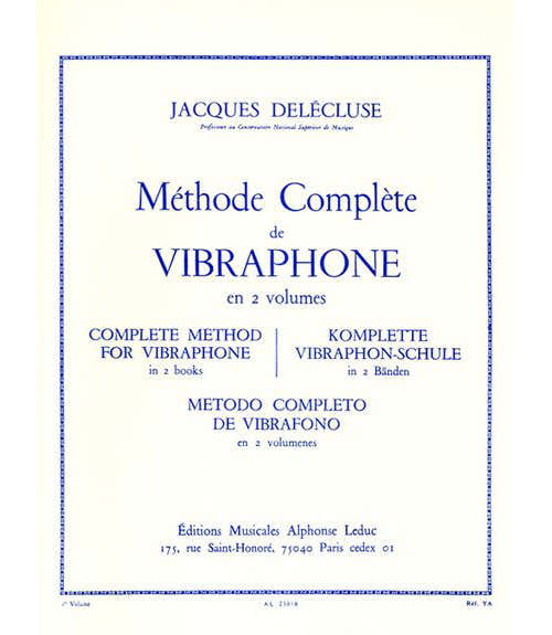 Leduc Delecluse J. - Methode De Vibraphone Vol. 1