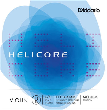 4/4 Helicore D-Snaar Medium/Met Titanium Omwonden