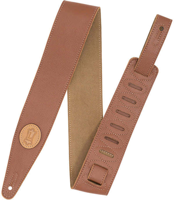 LEATHER STRAP WITH COLORED SUEDE BACK 6,35 CM - TAN-SAND