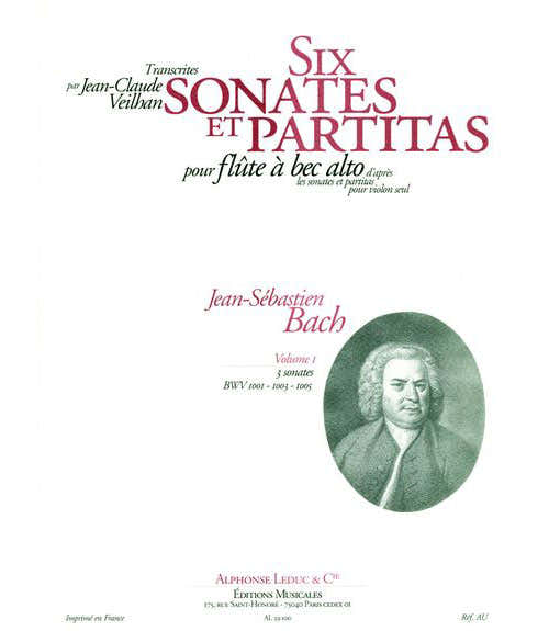 Bach JS / Veilhan - 6 Sonates et Partitas Vol.1 - FLB Alto