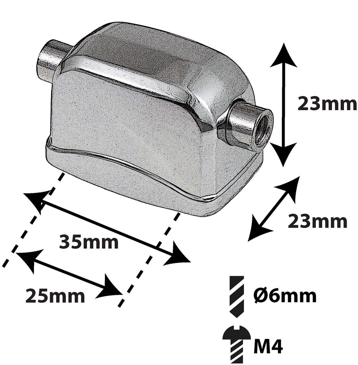 L17SD - SNARE DRUM LUG - 25MM (X1)