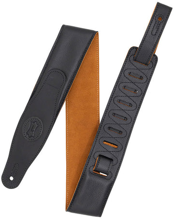 Gewatteerd Leer 6,35cm - Black-Honey