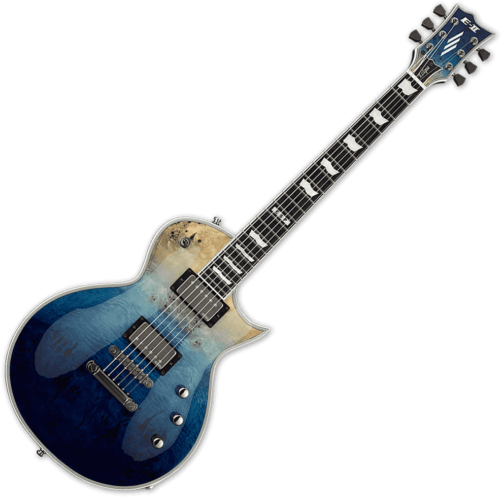 E-II Eclipse Burled Maple Blauw Natuurlijk Verloop
