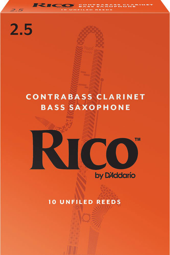 D'addario - Rico ORANGE CONTRABASS CLARINET REEDS 2.5