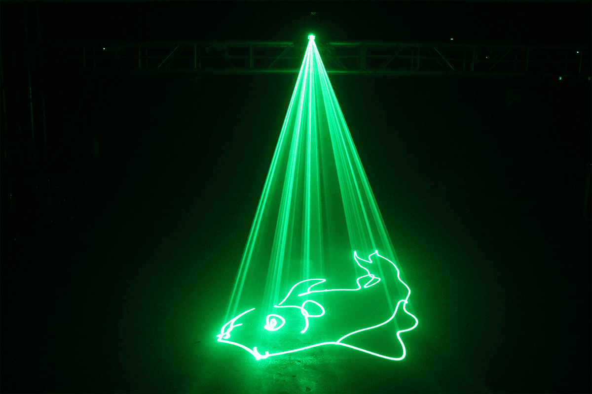 SPECTRUM 80 GROEN - 80 MW ZWART-WIT GROENE LASER
