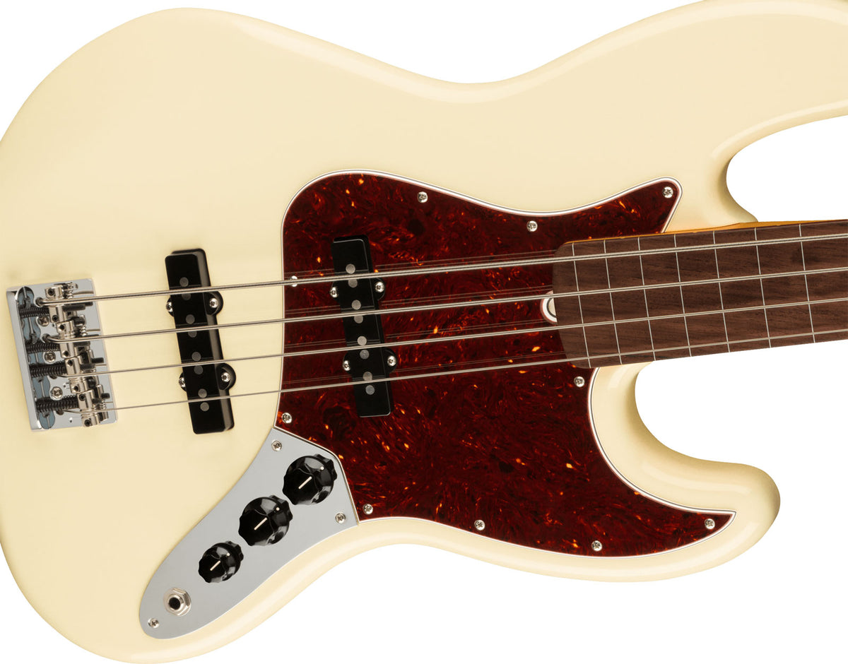 Jazz Bass FL American Professional II RW Olympic White